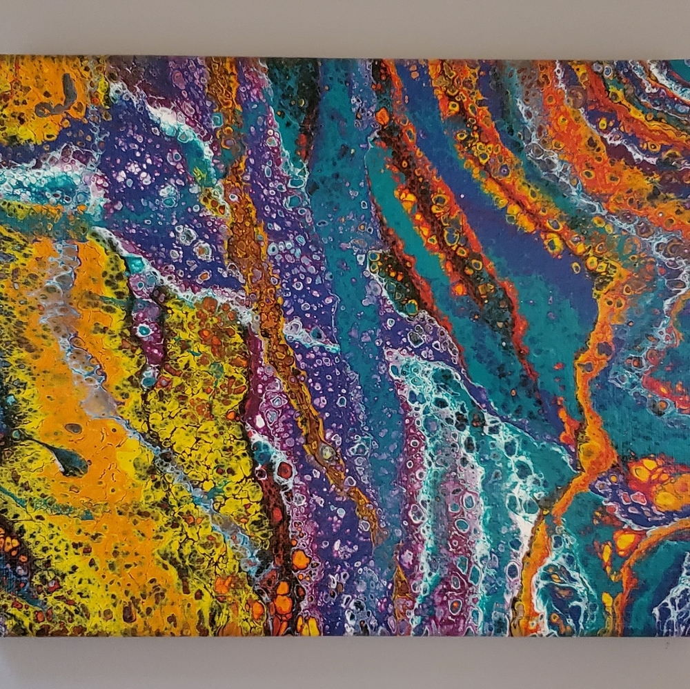 Acrylic Fluid Art on Canvas